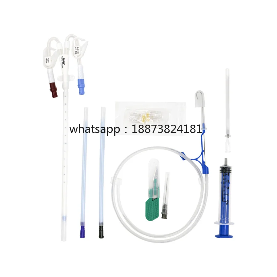 Convenient Insertion Soft Tip Dual Lumen Radiopaque Polyurethane Flexible Dialysis Catheter fast shipping