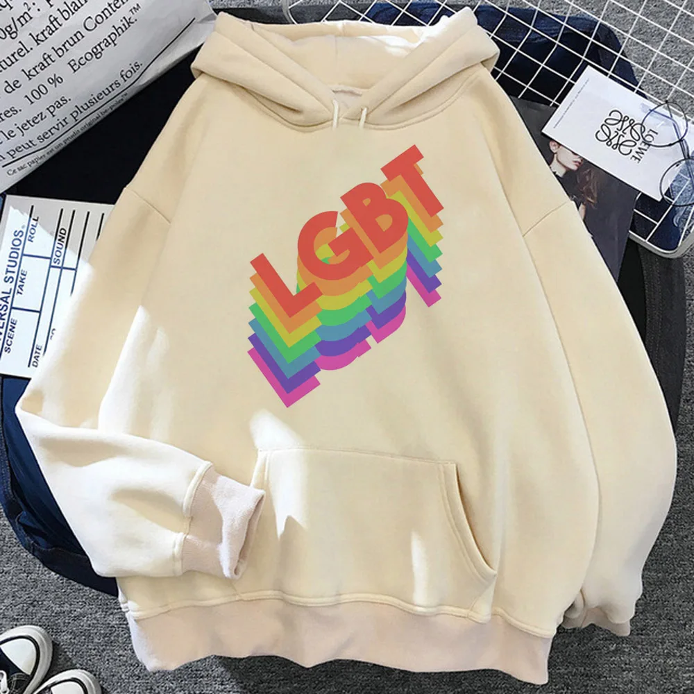 Lgbt Lesbian Gay Bisexual hoodie comic printed design comfortable athleisure graphic youthful women tracksuits trendy manga