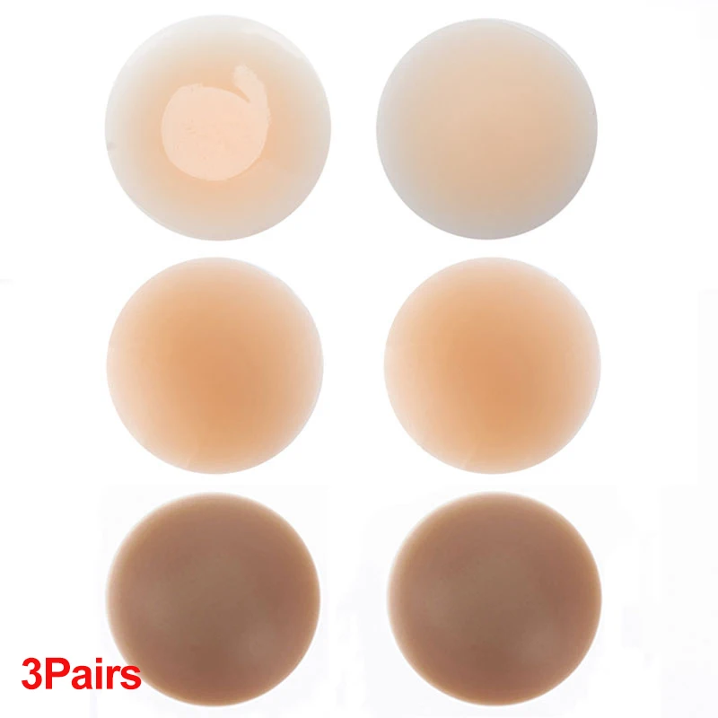 

Nipple Cover Pasties Silicone Adhesive Sticky Bra Liner For Women Reusable Breast Pad Sticker Invisible Boob Tape No-Show Insert