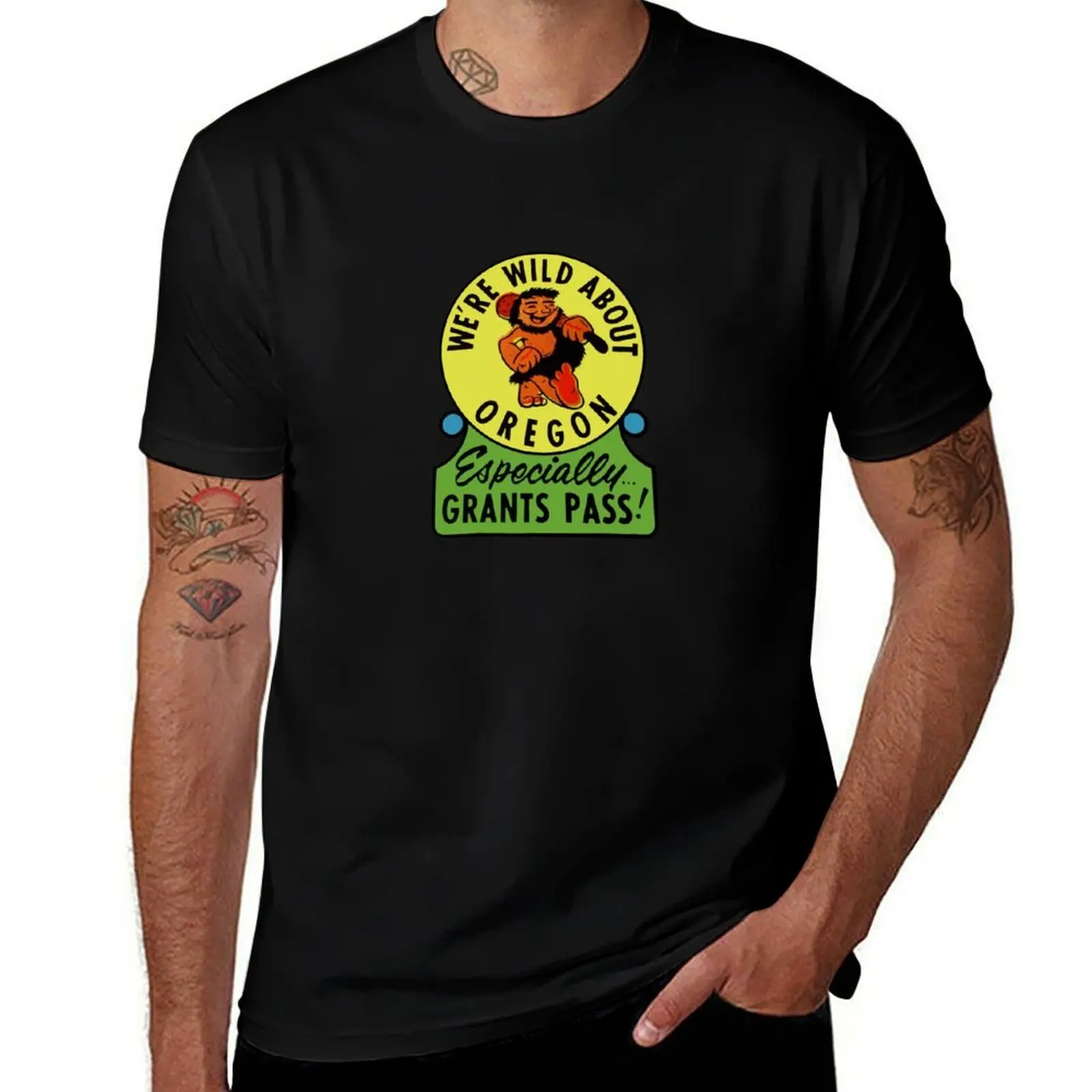 

Oregon Grants Pass Vintage Travel Decal T-Shirt anime figures customs baggy shirts t shirts for men graphic