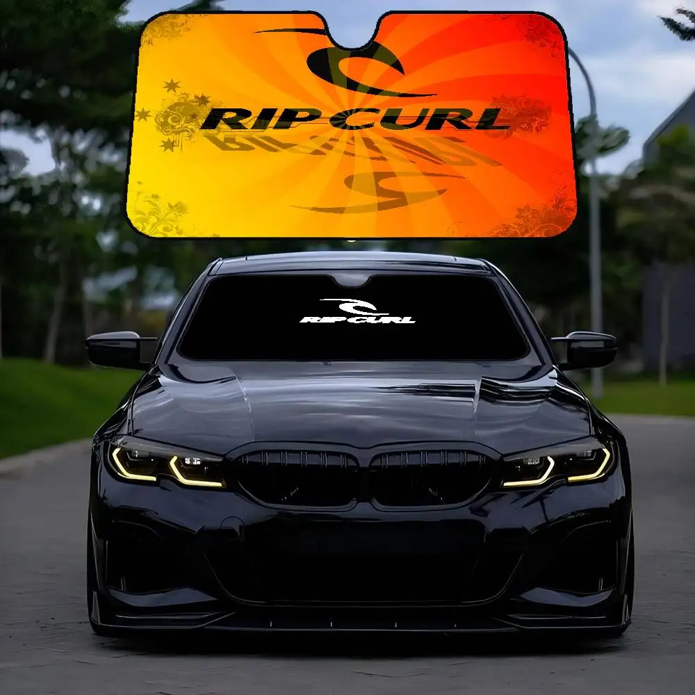 

R-Rip Curl LOGO Car SunShade Car Sunshade Window Sunshade Hood Interior Front Baffle Double Ring Sunshade