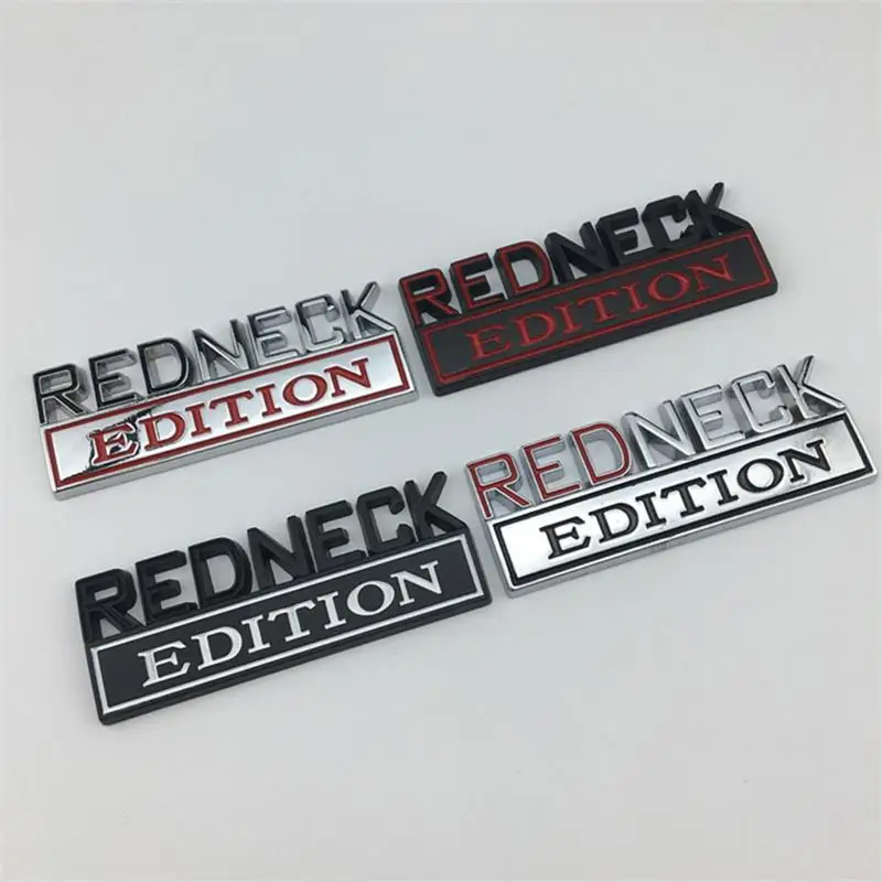 For JEEP TJ JK JL Wrangler Grand Cherokee Patriot Compass Liberty Metal REDNECK EDITION Emblem Car Rear Trunk Stickers