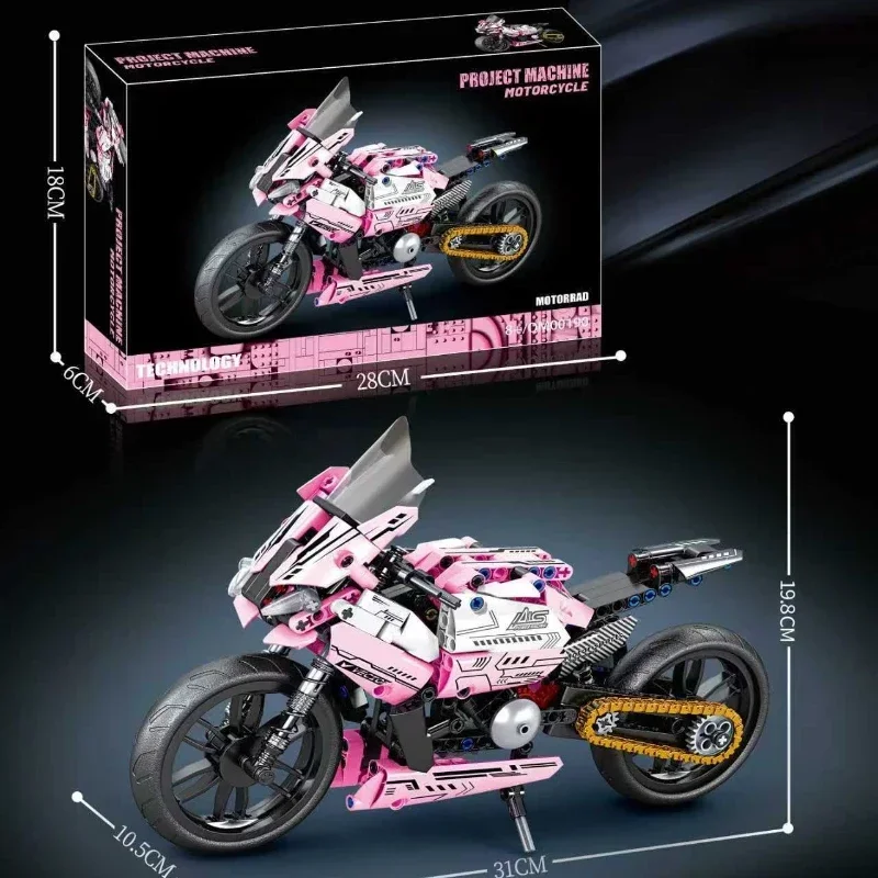 Mini blocos de construção técnicos, modelo mecânico, presentes, velocidade de corrida de carro, super tijolos, quebra-cabeça, tijolos adultos, motocicleta, kit criativo