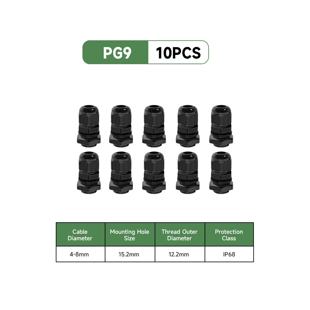 PG9-Black-10Pcs