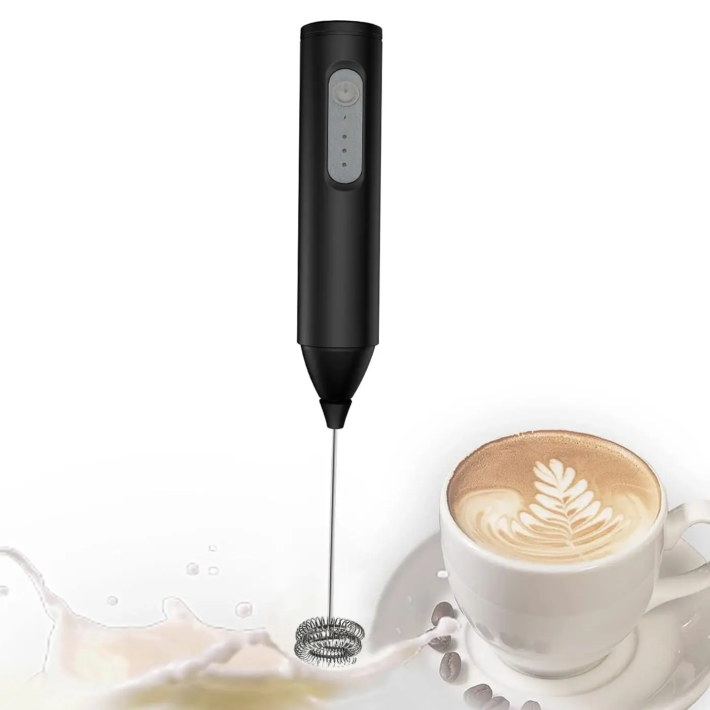 MINI Melkopschuimer USB Oplaadbaar 3 Snelheden Schuimmaker Koffie Garde Mixer Elektrische handgreep Blender Eiklopper - afbeelding 1
