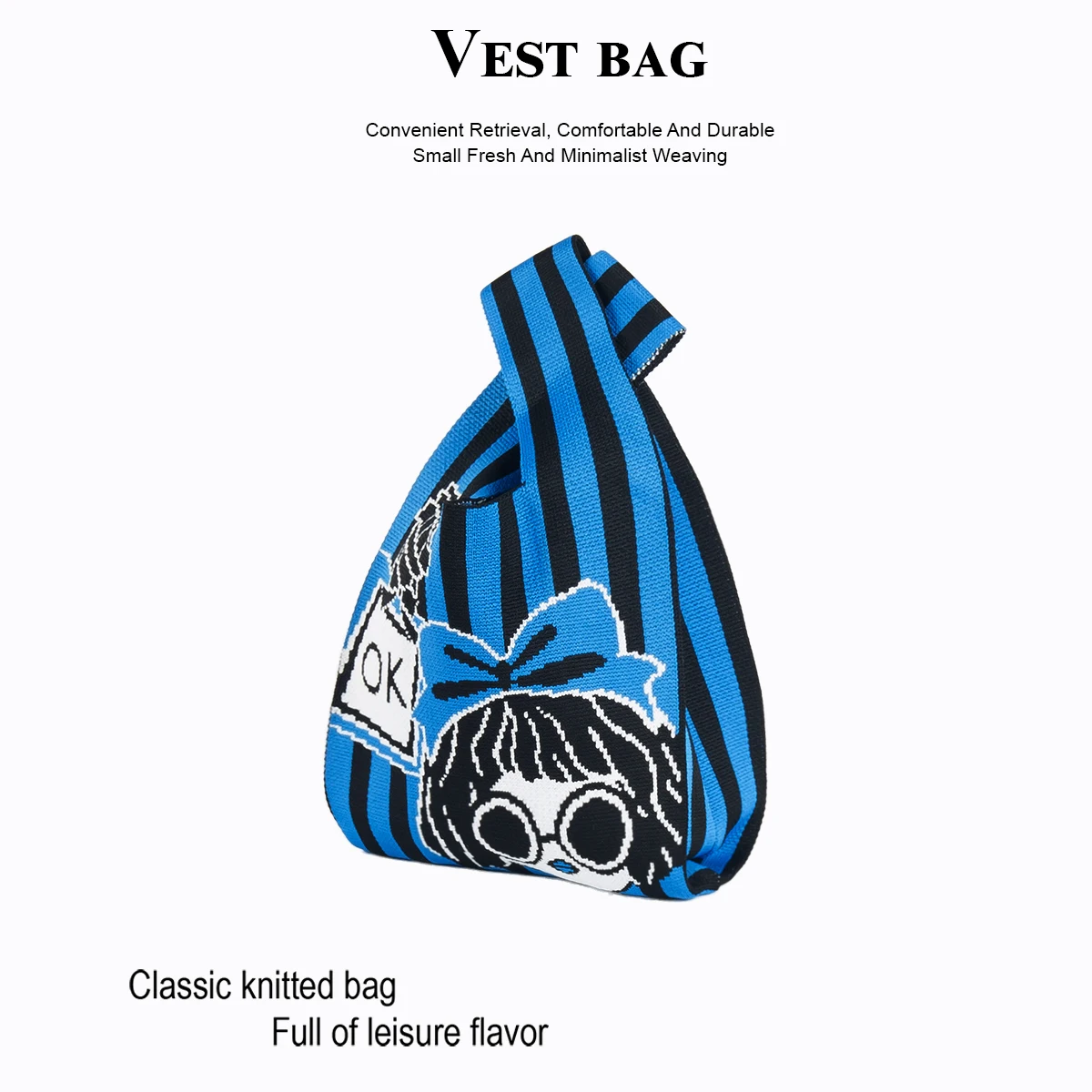 

Vintage-Style Bow-Knot Girl's Personalized Knitted Handbag, Suitable for Carrying Mobile Phones, Keys, Cosmetics, Lipstick, Water Bottles, Open and Breathable, Can Be Used in Various Occasions Throughout the Year, Perfect for Commuting, Shopping, and Trav