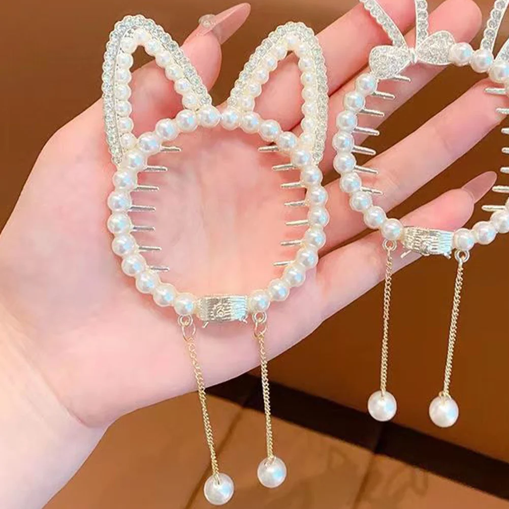 مشبك شعر أنيق على شكل كعكة من حجر الراين للفتيات، إكسسوار تصفيف لطيف على شكل ذيل حصان، مشابك معدنية مزخرفة لحفلات الزفاف اليومية