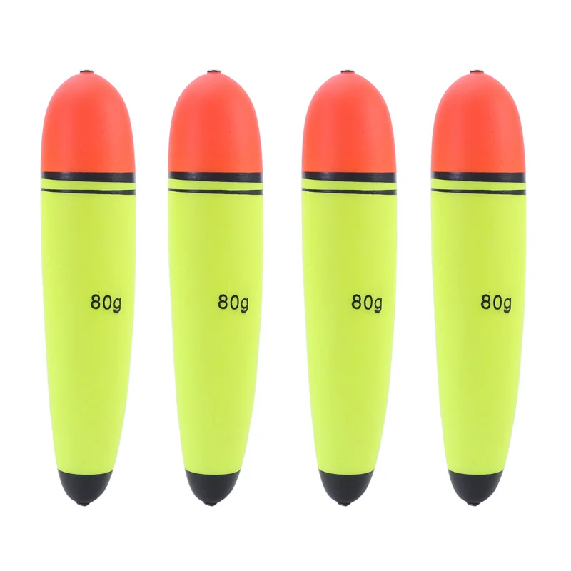 4pcs 10/30/40/60/120g EVA Fishing Float Bobber for Float Light Stick Foam Plastic Bobber Sea Rock Fishing Striking Float Fishing