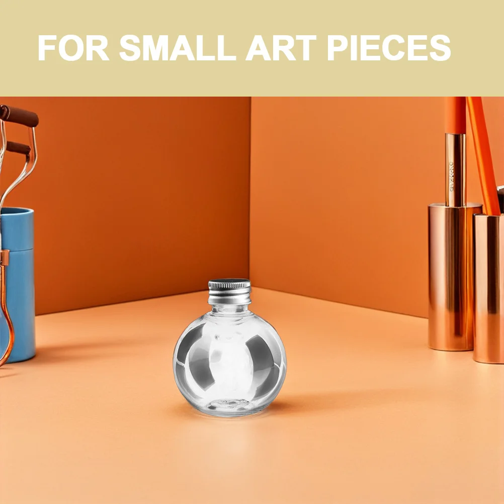 

20pcs Empty PET Clear Bottles with Lids Leak Proof Round Ball Bulb Containers Fillable Spray Water Bottle for Home Use