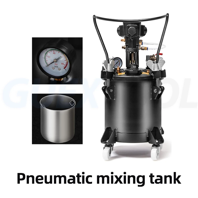 Imagem -02 - Spray Paint Pressure Pot Tanque Vazamento Reparação Selante para a Indústria Air Gun Metal Rack 30l