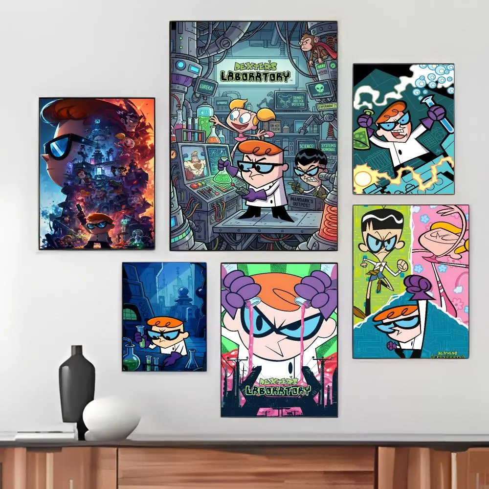 Classic 90s Cartoon D-Dexters Laboratory Poster Pegatina artistica HD autoadhesiva impermeable para salon dormitorio