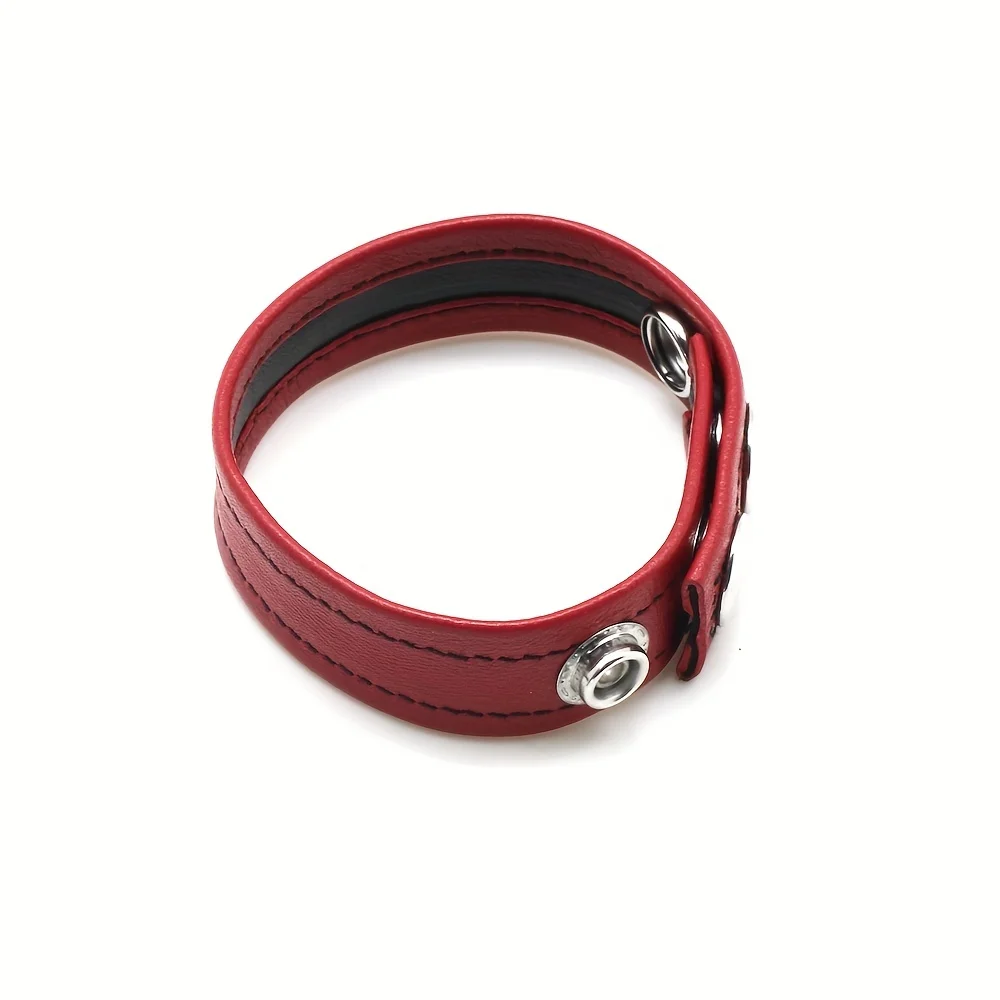 Adjustable Leather Penis Ring Male Harness Delay Lock Rings Constraint JJ Penis Sleeve SM Toys for Men Adult Products