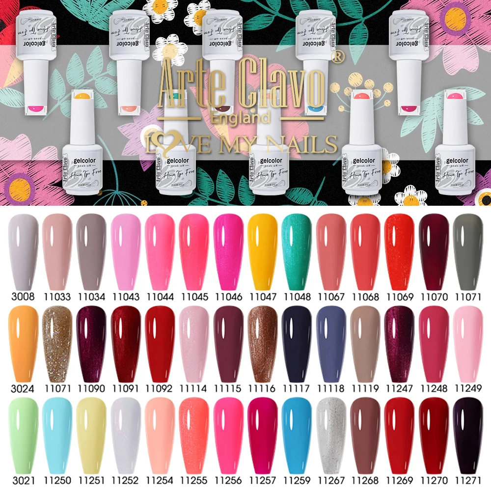 Arte Clavo 15ml UV Gel Nail Polish HEMA TPO FREE Nail Gel Vernis For Manicure Soak Off Semi Permanent Gel Varnish LED Nails Art