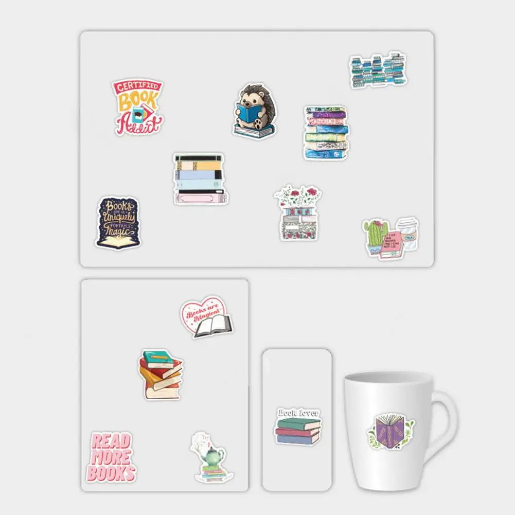 Reading Theme Stickers School Supply Stickers 100pcs Book Reading Sticker Kit Waterproof Pvc Self-adhesive for Phone for Cup