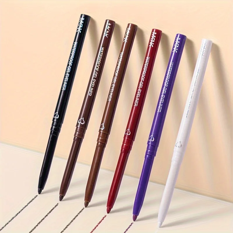 5 Colors Eyeliner Pencil Waterproof Long-lasting Blue Black Brown Easy Wearing Eyeliner Pen