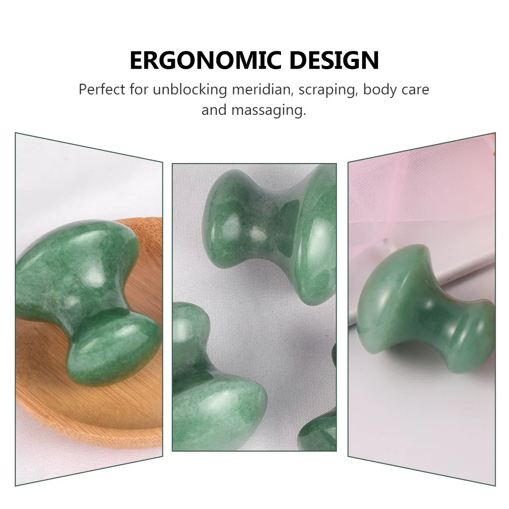 

1Pcs Ergonomic Mushroom Massager Green Facial Roller for Scraping Massage Tool Full Body Relaxation Gua Sha Therapy Supply