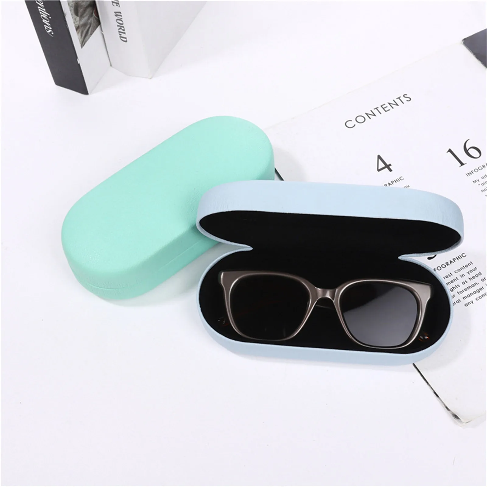 Large Sunglasses Case Protective Holder For Sun Myopia Glasses Pouch Eyeglasses Women Men Outdoor Portable Eyewear Box Organizer