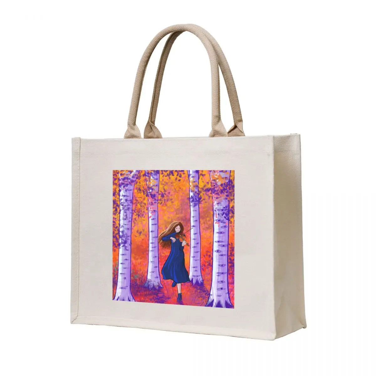 

Forest Music Tote Bag supermarket folding bag Customizable tote bag large tote