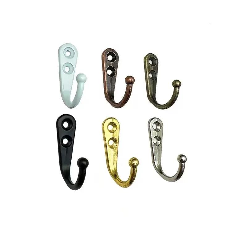 10pcs Zinc Alloy Antique Black Clothes Hook Cloakroom Door Back Clothes Hook
