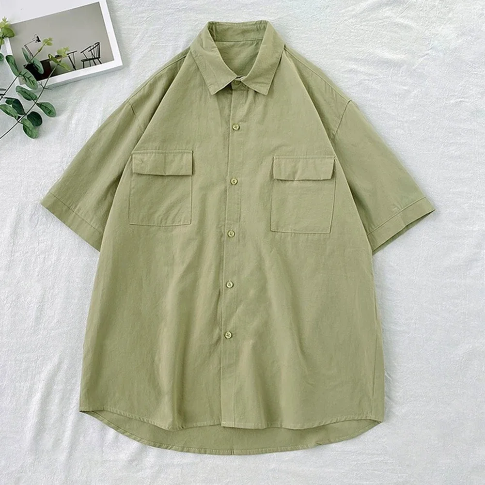 Casual Wear For Him Simple Versatile Tops Casual Loose Tops Commuting Outfit Solid Color Pattern Brand New Condition