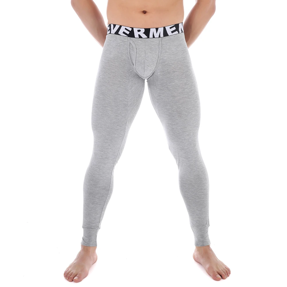 

Sleep M-3XL Winter Leggings Men's Winter Thermal Trousers Men's Leggings Low Waist Pants High Waist Long Johns Men's Bottoms