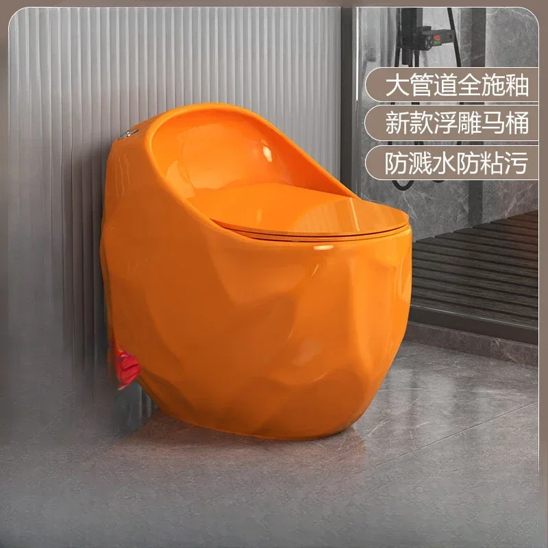

New household small apartment toilet color creative personalized toilet siphon large pipe silent toilet relief seat
