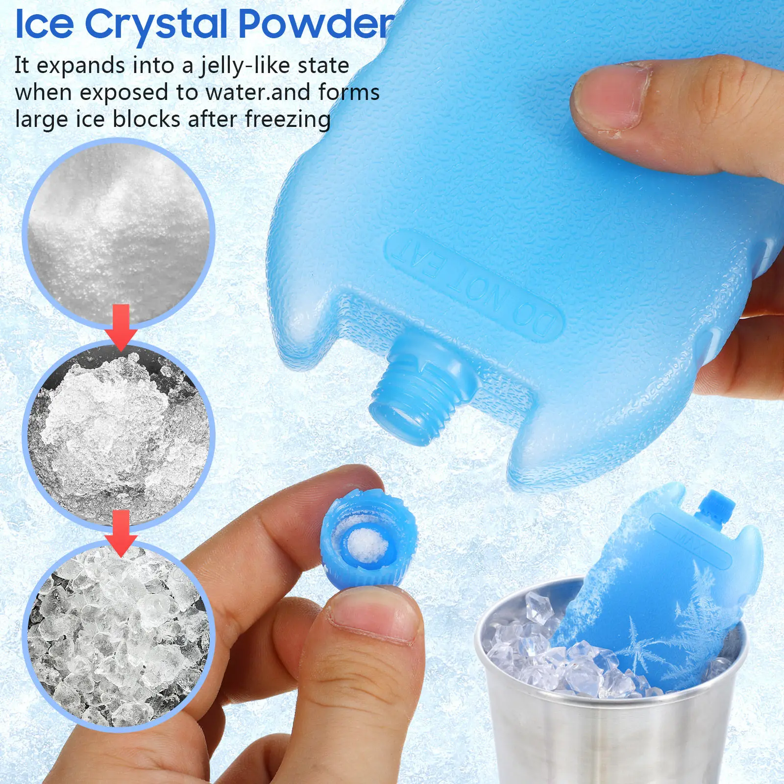 8Pcs Portable Ice Packs Reusable Flexible Cooler Ice Packs for Food Travel Lunch Boxes Camping Outdoor Picnics Air Cooler