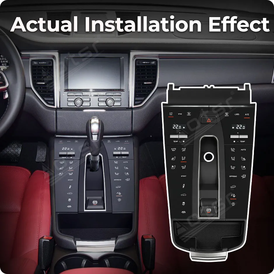 مشغل وسائط متعددة رقمي للسيارة مع تحكم باللمس ، لوحة تيار متردد أمامية ، تحكم كامل باللمس ، ترقية لسيارة بورش ماكان 14-21 ، نمط #2