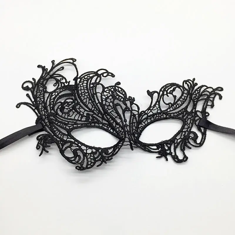 Women's Lace Mask Fashionable Black Hot Selling Fun Eye Mask Sexy Modeling Fun Black Dance Mask Halloween Party Accessories