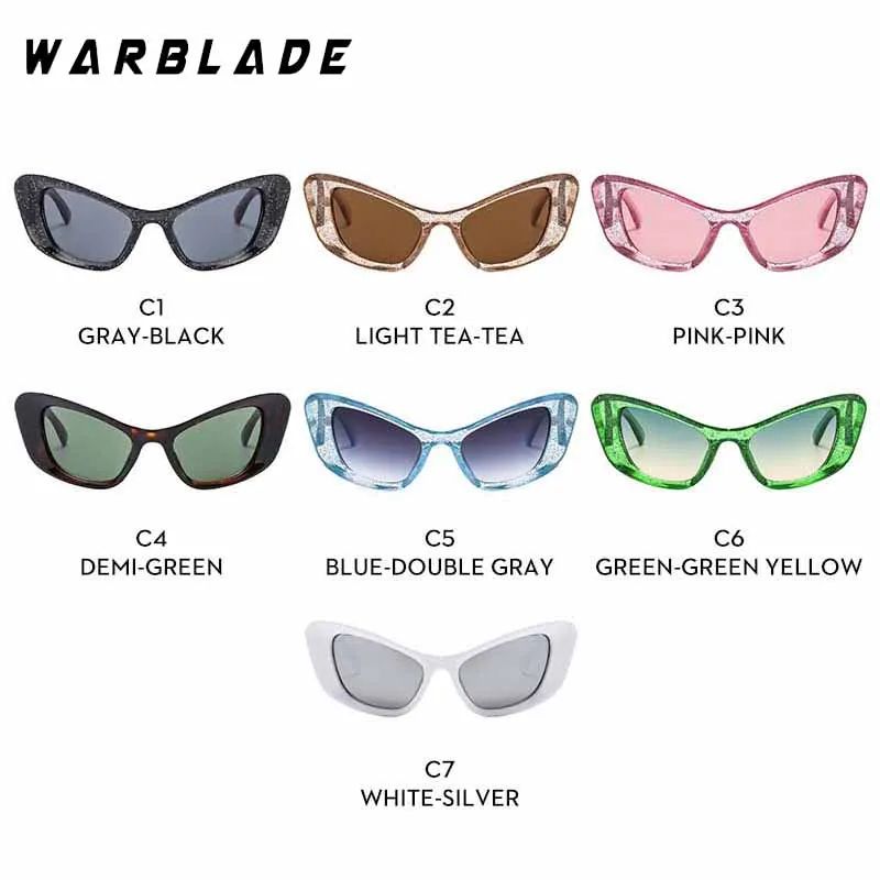 موضة Y2K كاندي اللون عين القط المرأة النظارات الشمسية مصمم العلامة التجارية الرجال مكبرة الرياضة في الهواء الطلق محرك العصرية الإناث نظارات UV400 #6