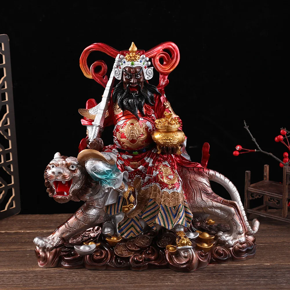 

Бог богатства Чжао Гунмин Статуя Резины Тигра Статуя из смолы Будды Домашнее предложение