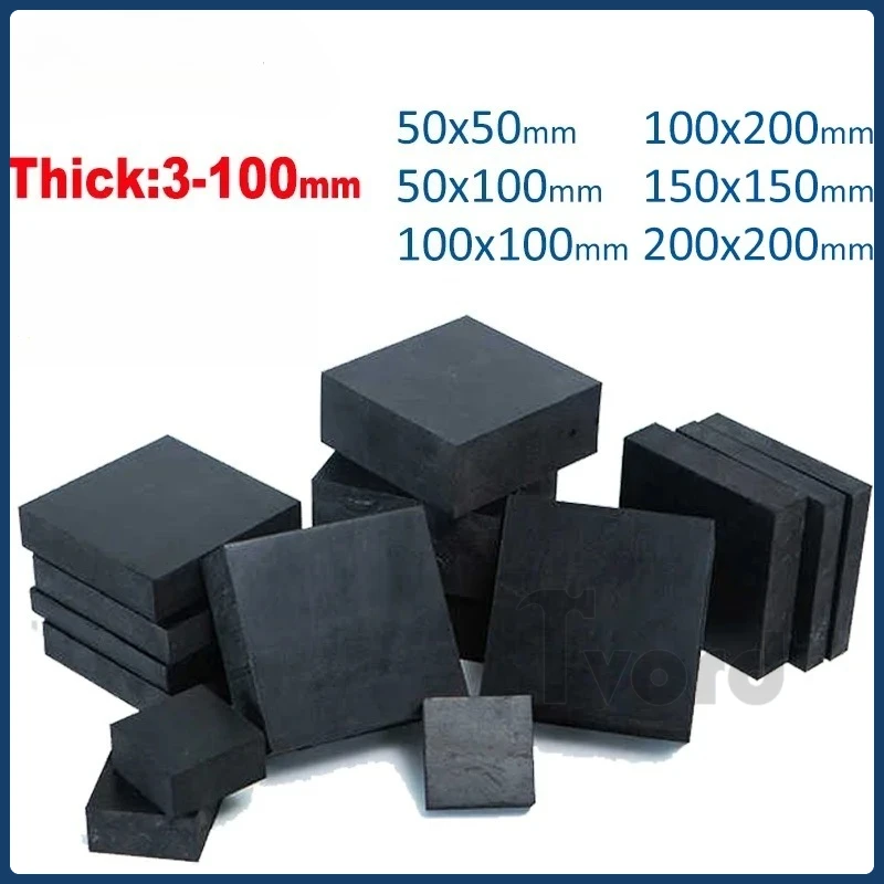 

Industry Black Rubber Block Elastic Anti Slip Damping Gasket Shockproof Pad Rubber Sheets Damping Gasket Thickness 3-100mm
