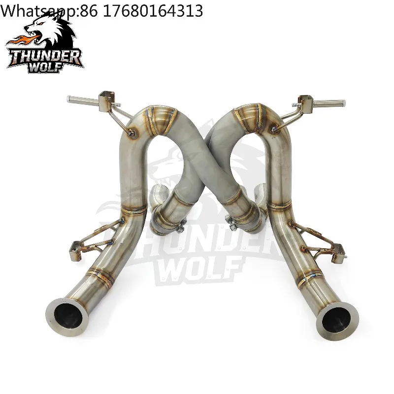 High Performance Stainless Steel 304 Automobile Exhaust Pipes Fit for Lamborghini Revuelto 6.5L V12 3D Printing Z Pipe Axleback