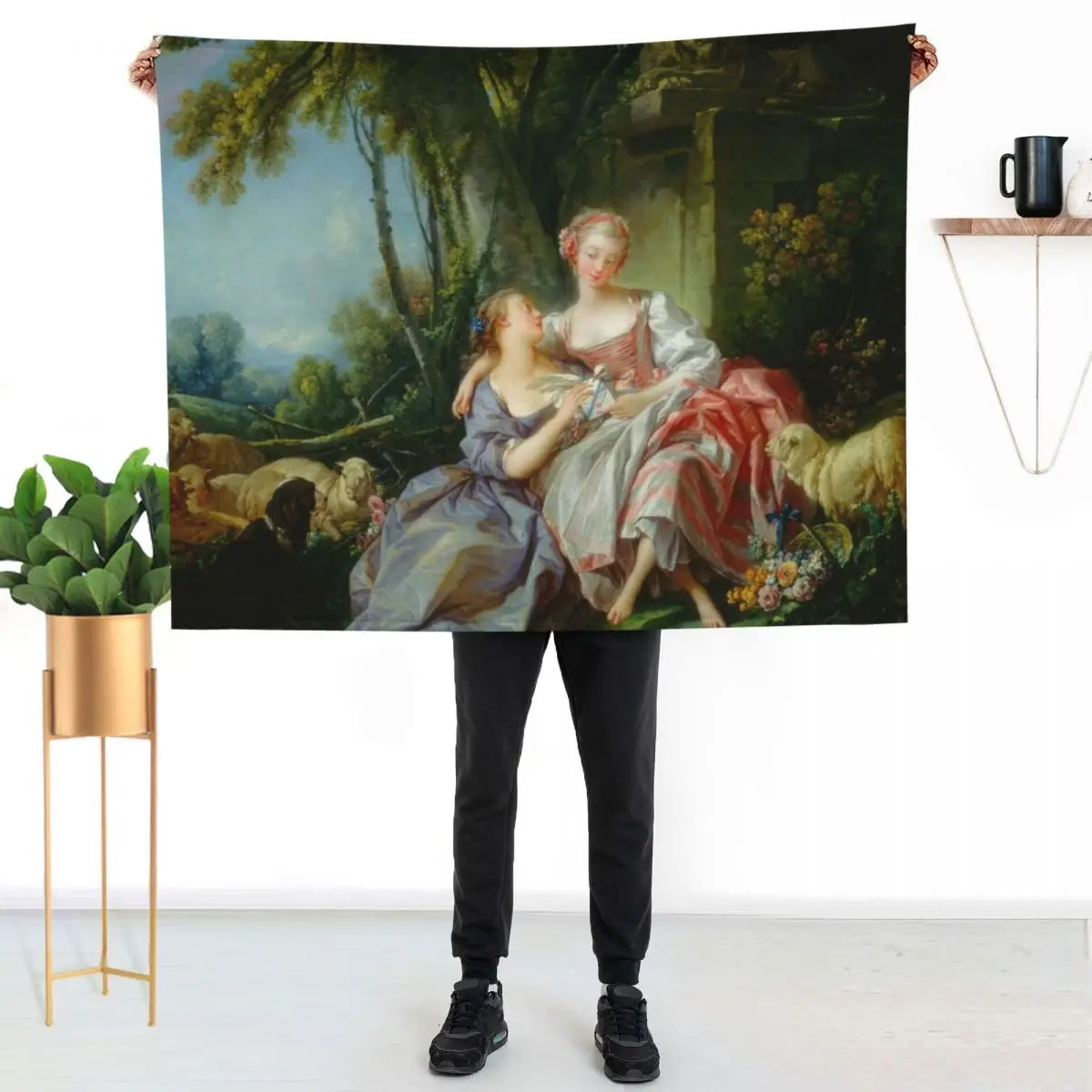 

Franois Boucher The love letter Throw Blanket Soft Warm Blanket Gift for Grandparents