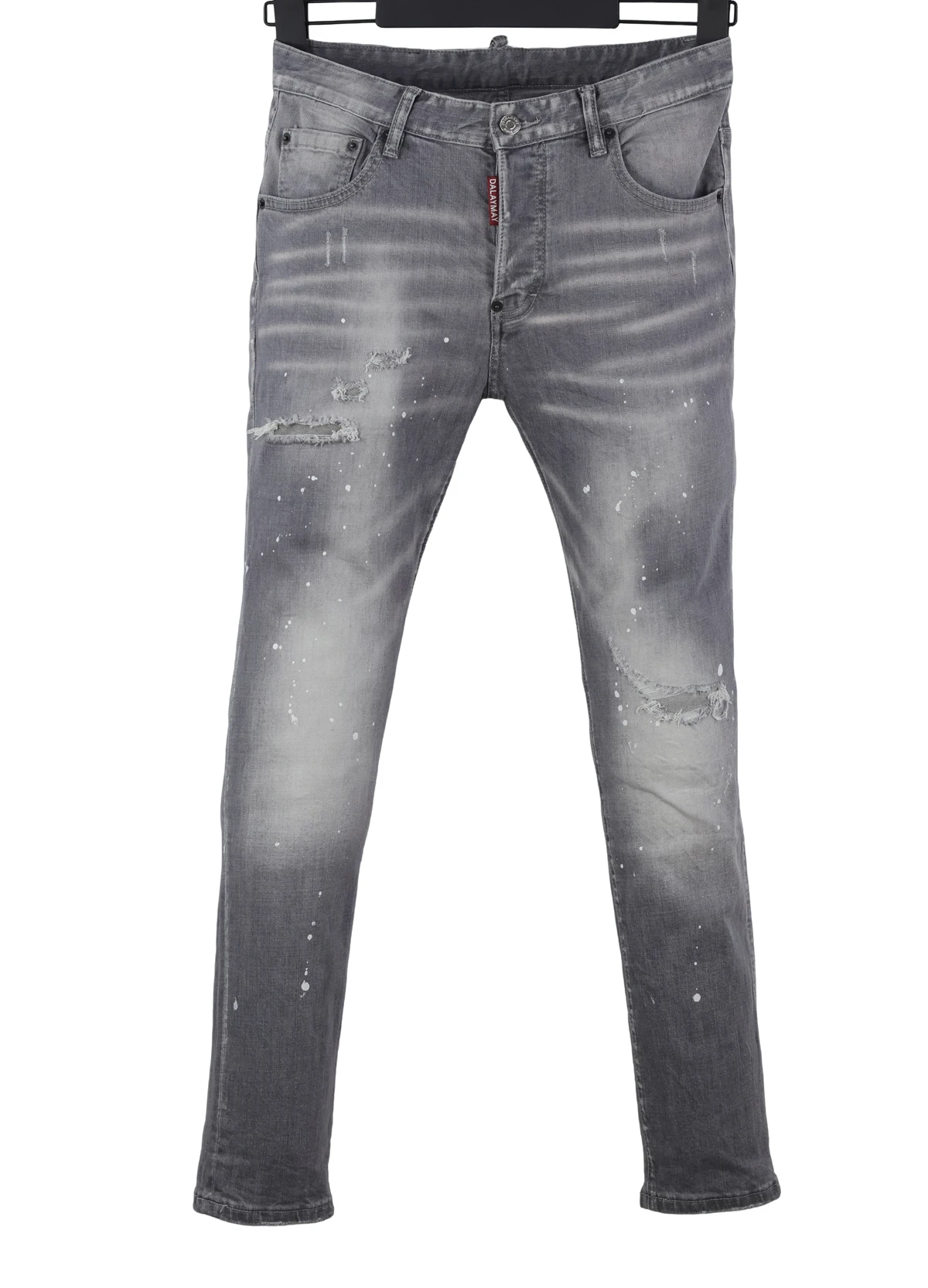 

6067, новые джинсы Four Seasons D2, трендовые мужские модные облегающие рваные джинсы с нашивками, сверхпрочные нарядные джинсы