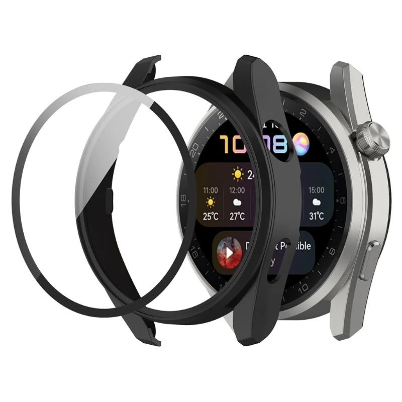 Tempered Glass One-piece PC for Shell Protector for Case Cover for Huawei Watch3