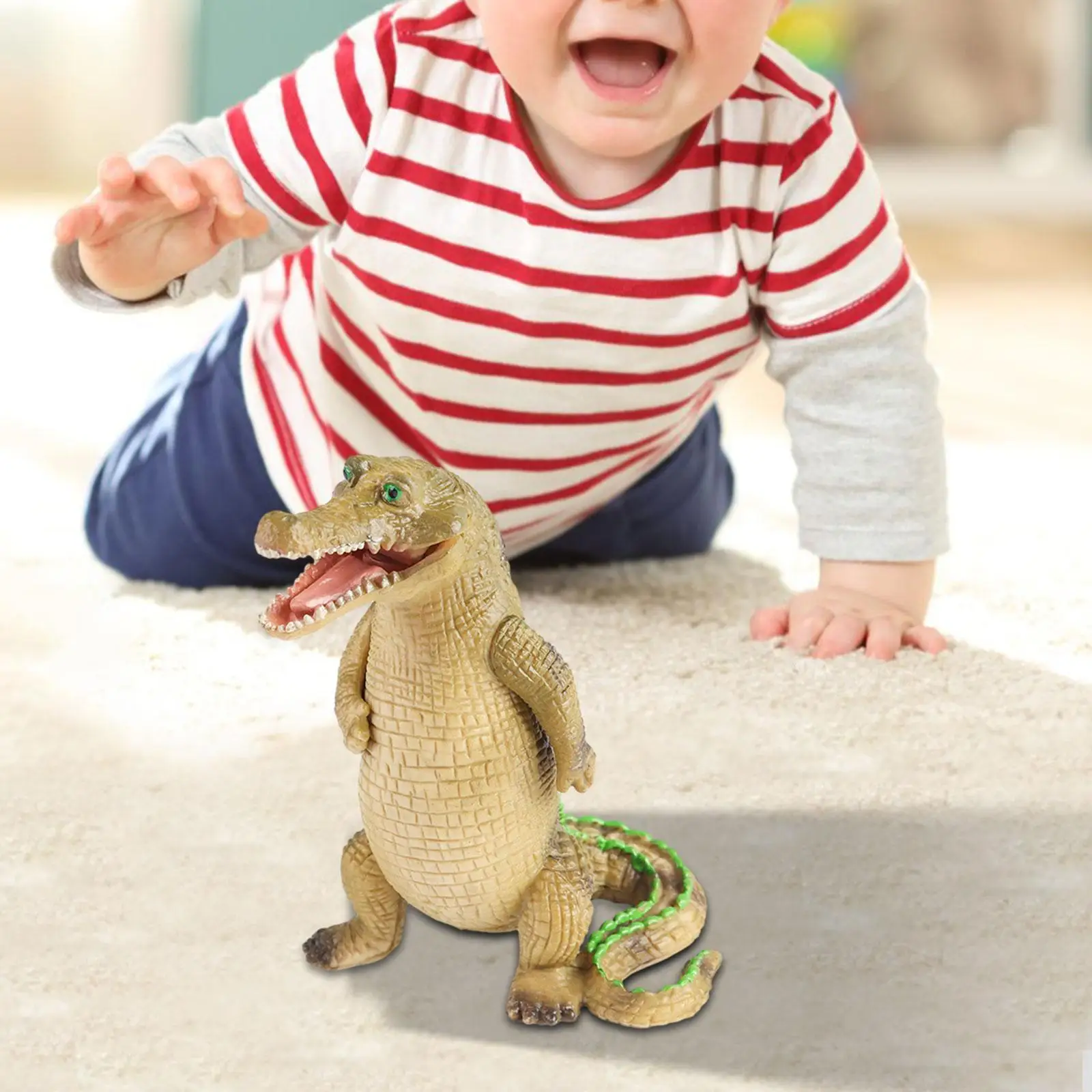 Figurine de Crocodile de Simulation, jouet sur pied, faune, Jungle, pour enfants, cadeaux du nouvel an, cadeaux de fête pour filles