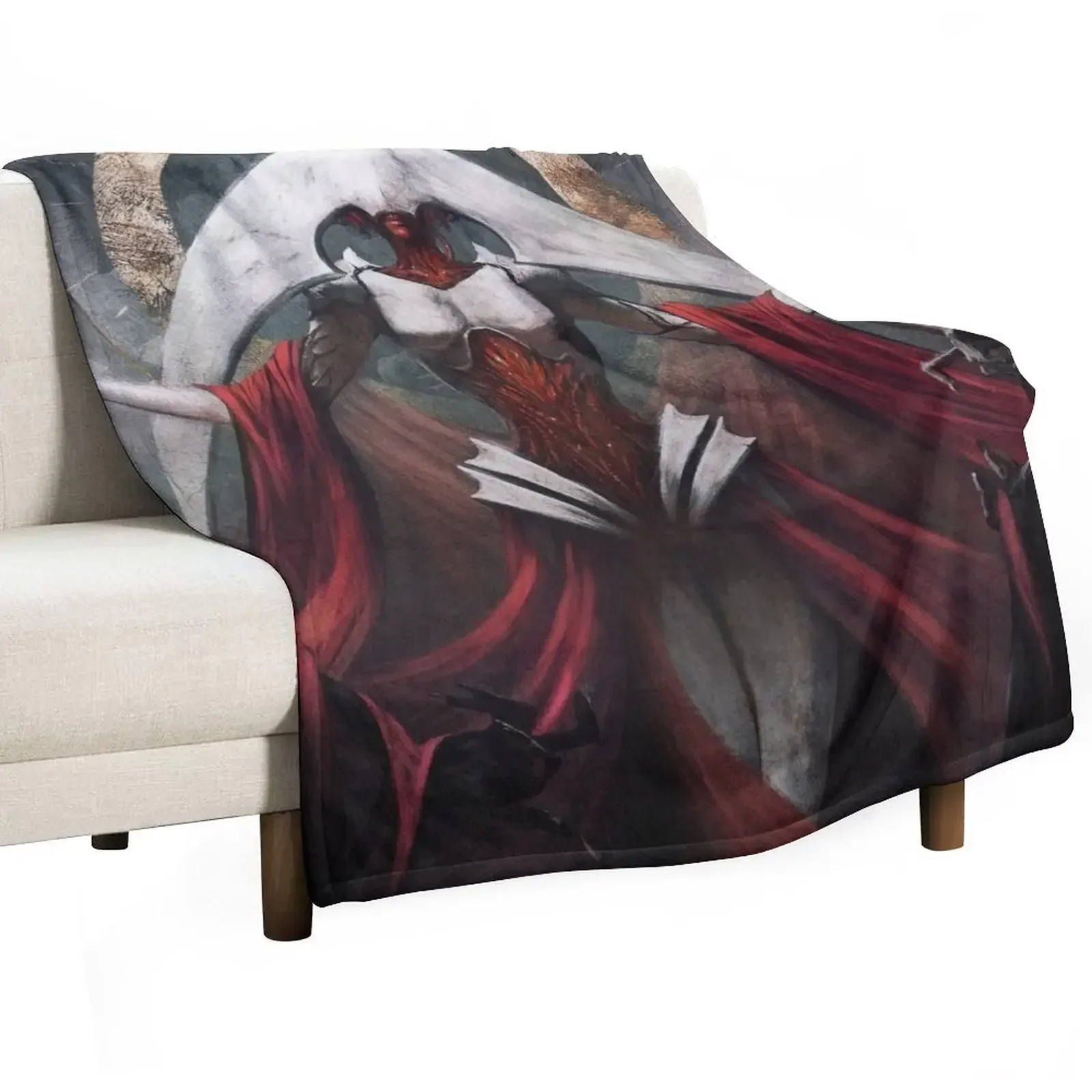 

Elesh Norn (Portrait version) Throw Blanket sofa bed Flannel Fabric manga Stuffeds Blankets