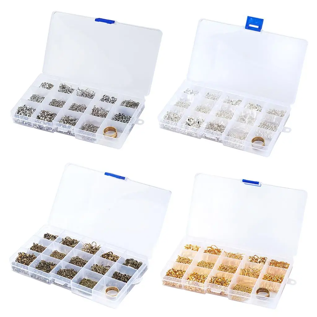 Earring Hooks Earring Making Supplies Kit with Plastic Storage Case Easy to Use