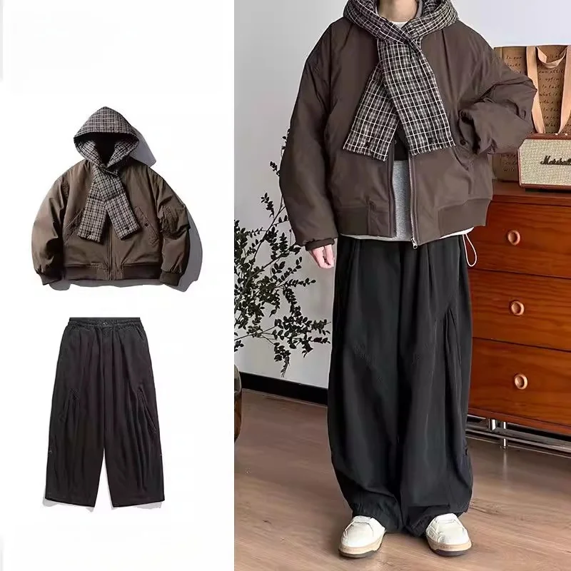 

Теплый клетчатый шарф ort Sle с капюшоном из хлопка Jaet, осень-зима, модное повседневное пальто из смеси полиэстера с подставкой