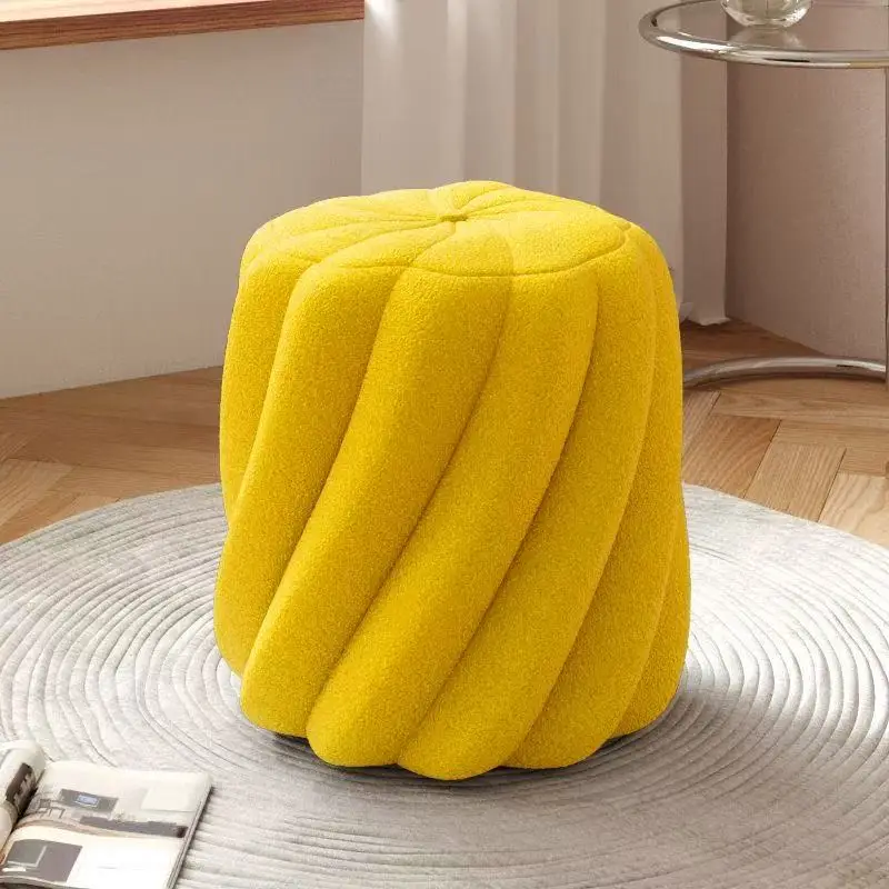 Nordic Style Makeup Stool Home Dressing Table Chair Trendy Instagrammable Modern Living Room Shoe Bench Nail Art Round Stool