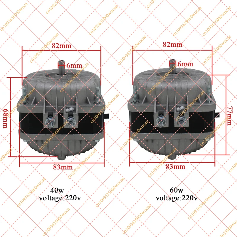 220V Shaded Pole Motor 25/35/40/60W, Asynchronous Condenser Fan Replacement for Refrigerator Freezer