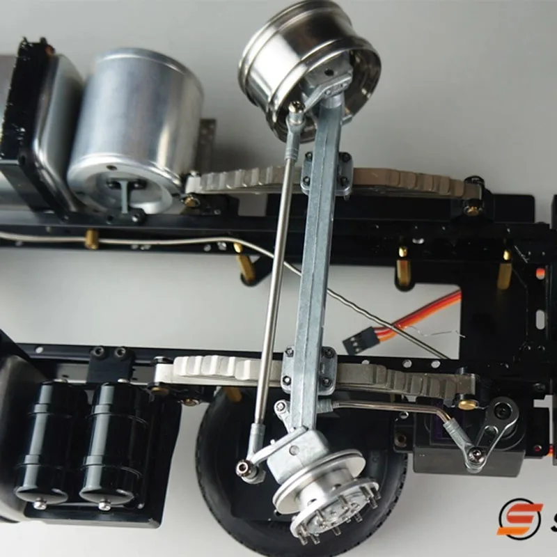 SCALECLUB RC 1/14 Unpower Front Axle Metal Unpowered Brake Caliper WDLQQ-TY-1 For Tamiya LESU 1 14 Truck RC Parts Accessories