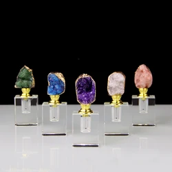 Natural Agate Essential Oil Bottle 3ML Decorative Bottle Refillable Crystal Perfume Bottle Wedding Anniversary Gifts
