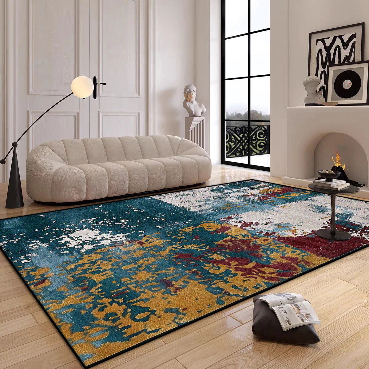 Nordic Simple Living Room Carpet Decoration Large Area Soft Lounge Cloakroom Rug Rugs for Bedroom Anti-slip Floor Mat Washable