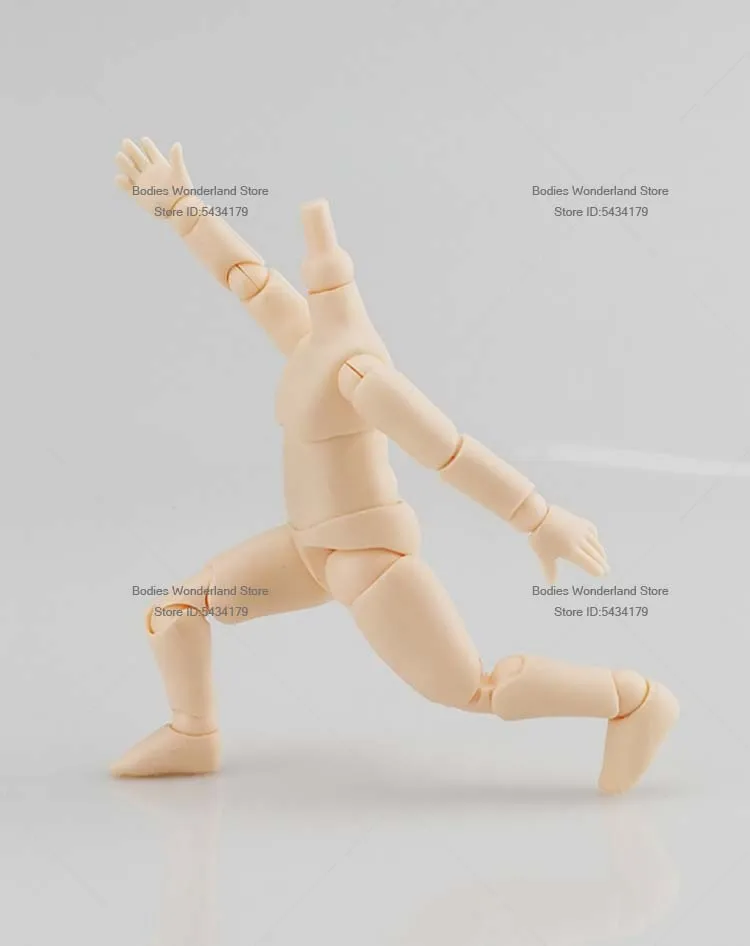 10cm 1/12 BJD OB11 YMY 가동 관절 DOD 누드 바디 GSC 헤드 액션 피규어 바디 액세서리