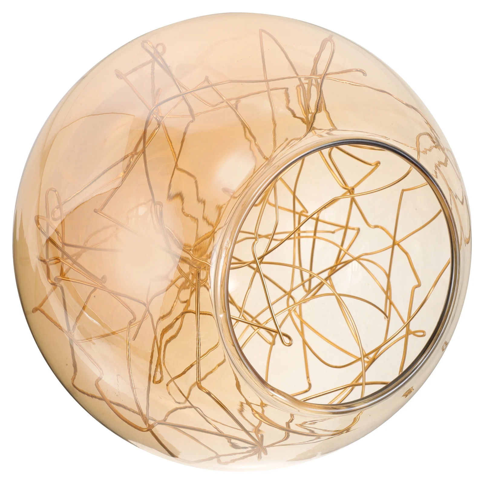 

Single-Hole Glass Lampshade Large Mouth Curved Wire Shape Pendant Lamp Shade Replacement Glass Ball Lampshade Decorative Lamp