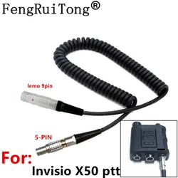Radio Cable lemo 5-pin to lemo 9-pin for Invisio X50 ptt for Selex H4855 Radio, Bowman PRR PRC343 radio Invisio X50 Cable