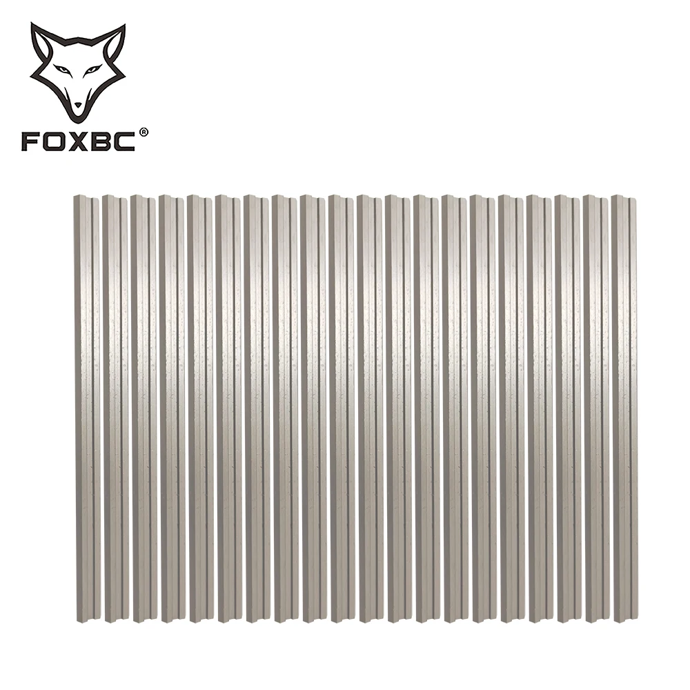 FOXBC-cuchillas Cepilladoras eléctricas de 82mm, cuchillas Cepilladoras de madera reversibles HSS, piezas de maquinaria de carpintería para DeWalt Bosch Makita, 20 piezas