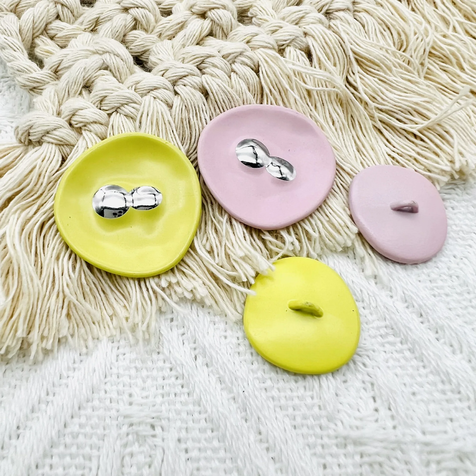 10Pcs Fashion Colourful Irregular Metal Shank Button Sewing Scrapbooking Clothing Replace Handmade Crafts Decoration Buttons
